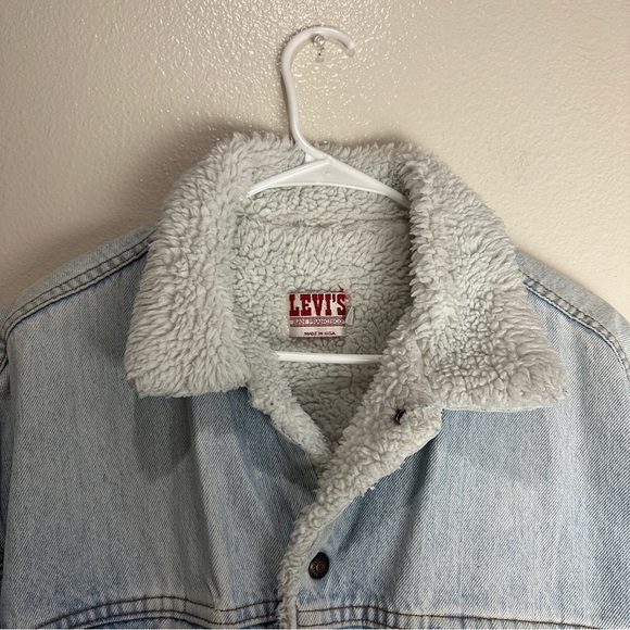 Vintage Levis Denim Sherpa Lined Jacket San Fran Size XL - Picture 6 of 13